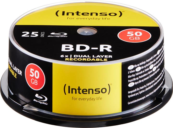 Intenso 1x25 BD-R 50GB 6x Speed, Cakebox (25 x)
