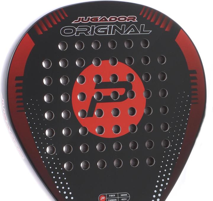 Actual product image Luxtri Padel Racket Jugador Teardrop Shape Black Red 360g Fibreglass EVA Padel Tennis