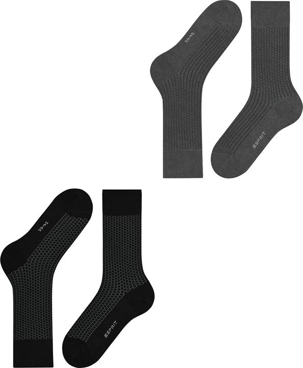 Actual product image Esprit Illusional Grid 2-Pack Herren (pack of 2, 43 - 46)