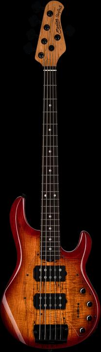 Actual product image Bassgitarre, StingRay RAY35HH, Spalted Maple, Blood Orange Burst (Electric guitar)