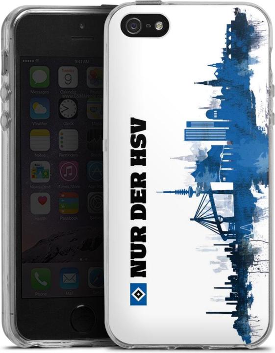 Produktbild DeinDesign Silikon Hülle für Apple iPhone 5 Handyhülle Case Smartphone Schutzhülle Bundesliga HSV Offizielles (Apple iPhone 5)