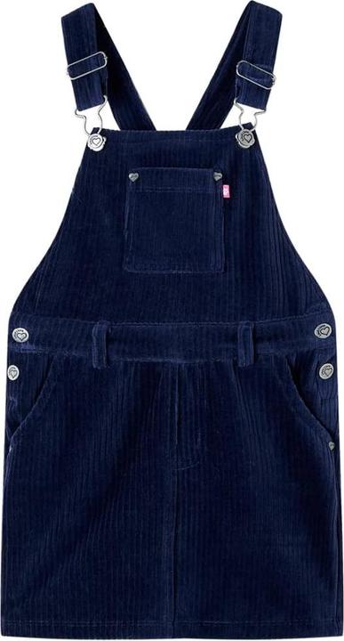VidaXL Kinder-Latzkleid Cord Marineblau 116,Material: 58 (116)