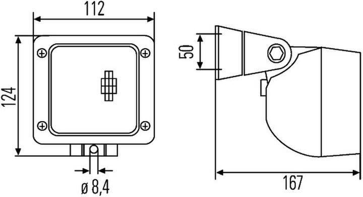 Actual product image Hella Halogen worklights Ultra Beam 12/24V surface-mounted ground illumination