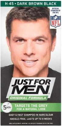 Immagine prodotto Just For Men Shampoo-in colore per capelli grigi da uomo - Castano scuro (Shampoo liquido)