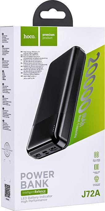 Produktbild Hoco Aussenbatterie Power Bank J72A 20000 mAh schwarz (20000 mAh)
