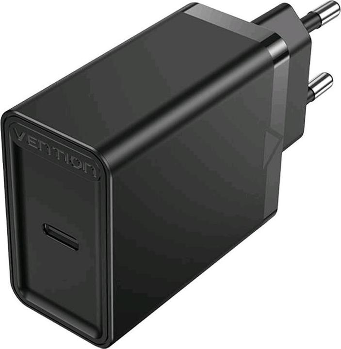 Vention FAIB0-EU USB-C 30W wall charger (black) (30 W)