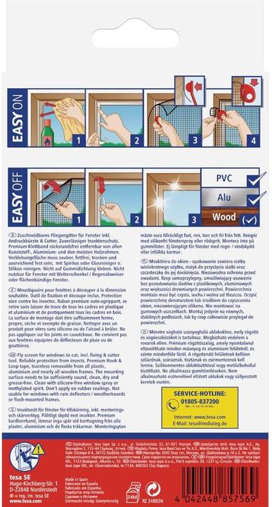 Image du produit tesa Moustiquaire COMFORT pour fenêtres, avec bande Velcro, autocollante, sans perçage (130 x 130 cm)