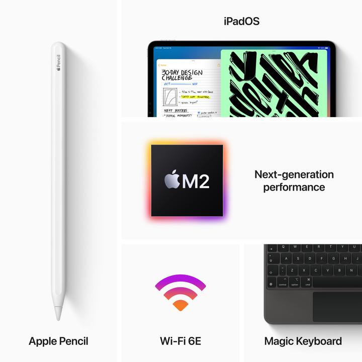 Actual product image Apple iPad Pro 2022 (6th Gen) (WLAN only, 12.90", 2000 GB, Space Grey)