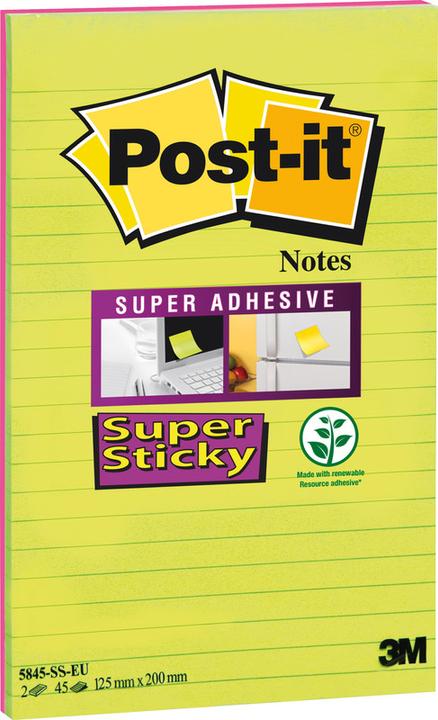 Produktbild Post-it Super Sticky Grossformat (12.5 x 20.5 cm)