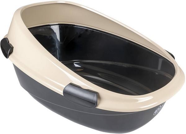 Produktbild Duvoplus Katzentoilette Penny mit Rand, 66x49x34cm, grau-beige (Katzenklo offen)