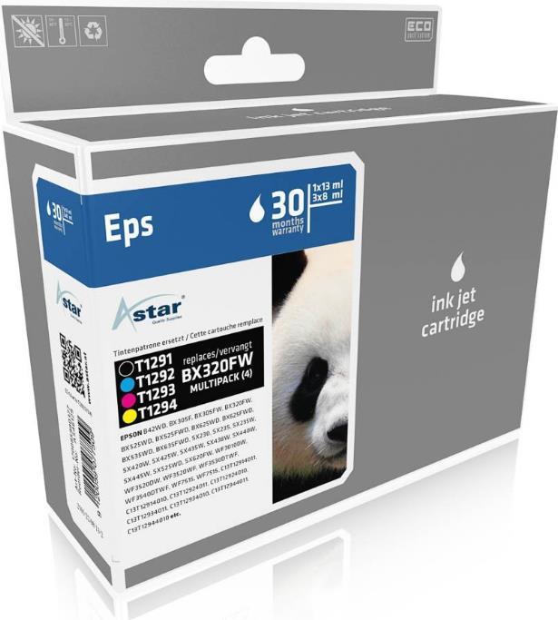 Produktbild Astar 4er-Pack - Schwarz, Gelb, Cyan, Magenta (M, C, Y, BK)
