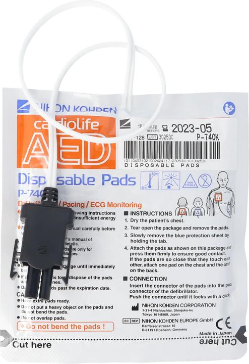 Produktbild Nihon Kohden Original Defi-Elektroden Pads Cardiolife AED 2100 P-740K
