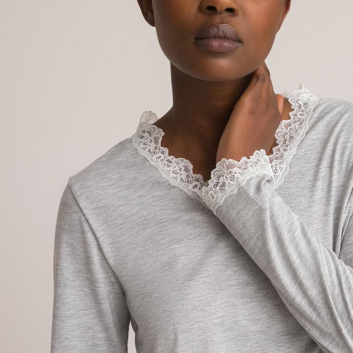 Produktbild La Redoute Collections Pyjama mit Spitze (W32/L34)