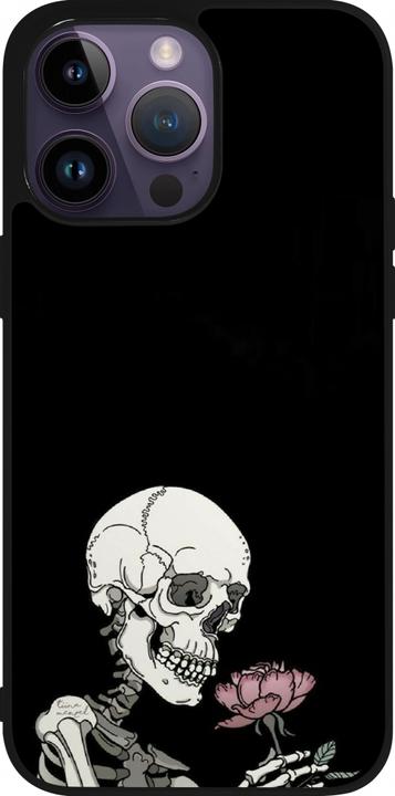 Actual product image PhoneLook Cover silicone black Halloween 2023 rose and skeleton (Apple iPhone 15 Pro Max)
