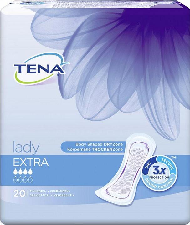 Actual product image Tena LADY Insoles for bladder incontinence EXTRA (20 x, Regular)