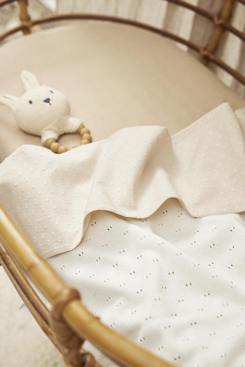 Immagine prodotto Meyco Coperta Baby Ajour - bambù - bianco sporco - 75x100cm (75 x 100 cm)