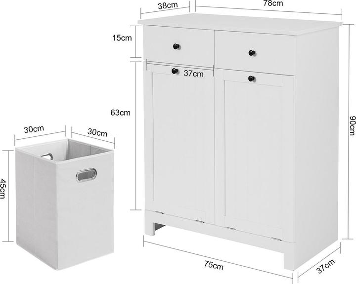 Produktbild SoBuy Wäscheschrank (78 x 38 x 90 cm)