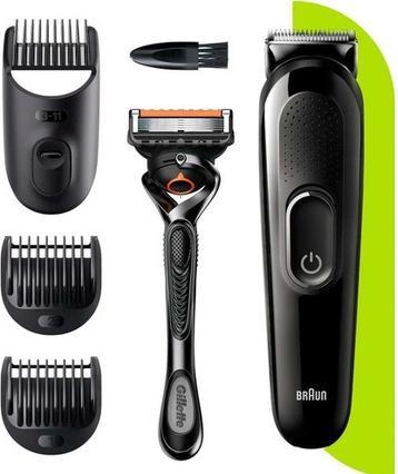 Braun kit 4 en 1 SK3300 piezas para corte de barba+Gillette ProGlide Negro