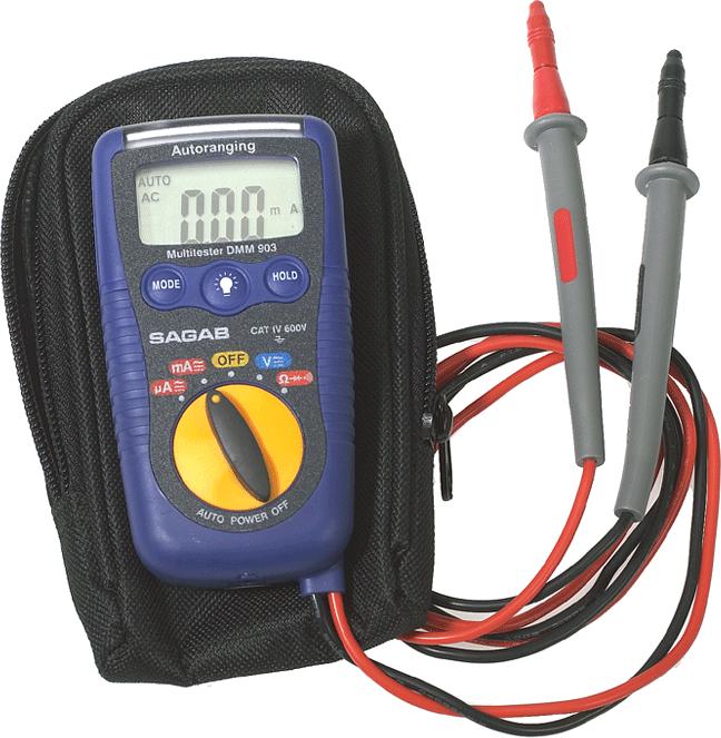 Actual product image Sagab Multimeter digital pocket size (CAT III 1000V, CAT IV 600V)