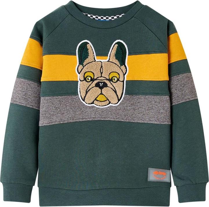 VidaXL Kinder-Sweatshirt Dunkelgrün 92,Material: 92 % Baumwolle. 8 (92)
