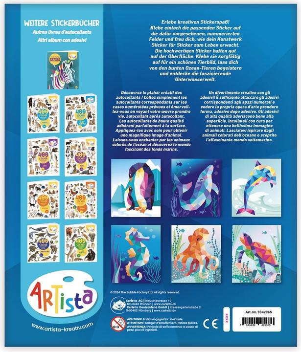 Produktbild Artista Sticker Painting Buch Ocean