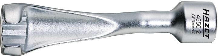 Produktbild HAZET Einspritzleitungs-Schlüssel 4550-2 ∙ Vierkant12,5 mm (1/2 Zoll) ∙ Aussen Doppel-Sechskant Prof… (19 mm)