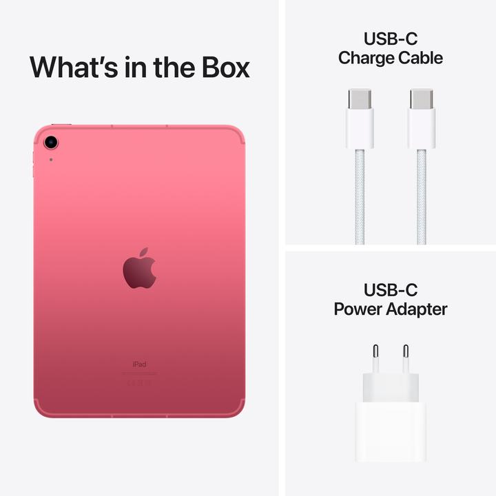 Image du produit Apple iPad 2022 (10. Gen) inkl. Poweradapter (5G, 10.90", 64 Go, Pink)