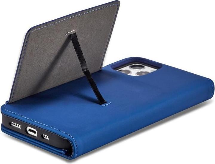 Produktbild Hurtel Magnet Card Case for iPhone 12 Pro Max Pouch Card Wallet Card Holder Blue (Apple iPhone 12 Pro Max)