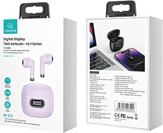 Actual product image Usams IA15 Bluetooth Headphones Digital (ANC, 5 h, Wireless)