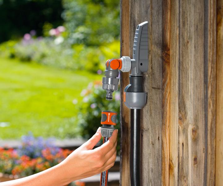 Actual product image Gardena Tap piece with water stop (Angle stopcock, 13 mm)