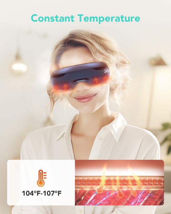 Actual product image SKG E3 Pro eye and temple massager with viewing window