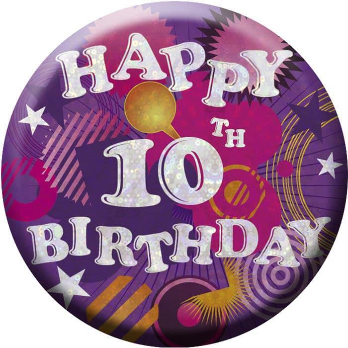 Immagine prodotto Amscan Distintivo olografico per il 10° compleanno
