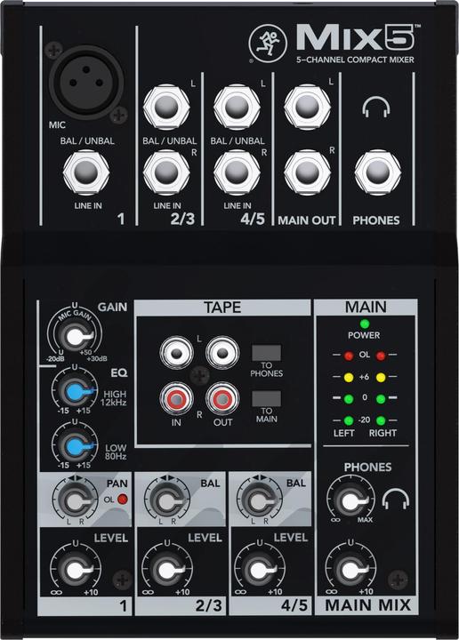 Actual product image Mackie Mix5 (Studio- and Livemixer)