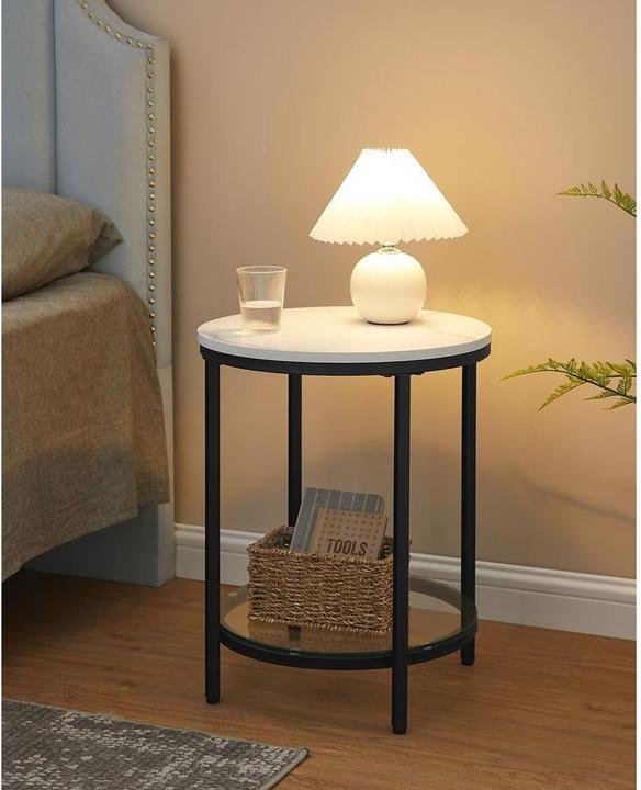 Actual product image Vasagle Side table wood white 45.0 x 45.0 x 55.0 cm (45 x 45 x 55 cm)