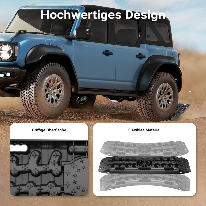 Actual product image Wiltec Sandbleche Paar 1063x298x66mm 7t Anfahrhilfe Bergeboard Traktionshilfe