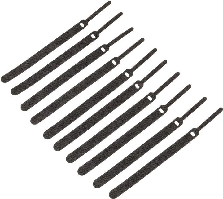 Kolink Kabelbinderset met klittenband - 10 stuks, zwart (Klittenband kabelbinder, 150 mm, 10 Pcs.)