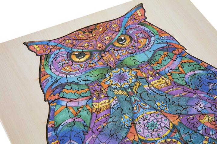 Actual product image Grafix Unique wooden puzzle owl, 130pcs. (130 pieces)