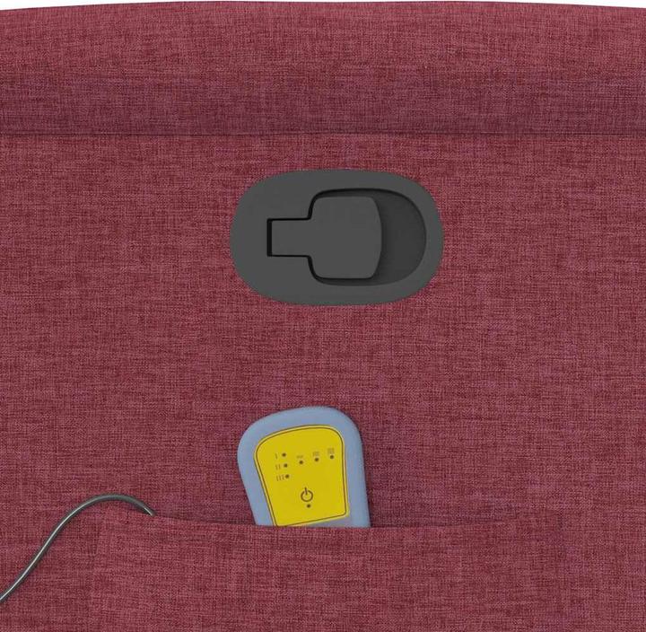 Immagine prodotto VidaXL Poltrona massaggiante Tessuto rosso vino Poltrona massaggiante TV