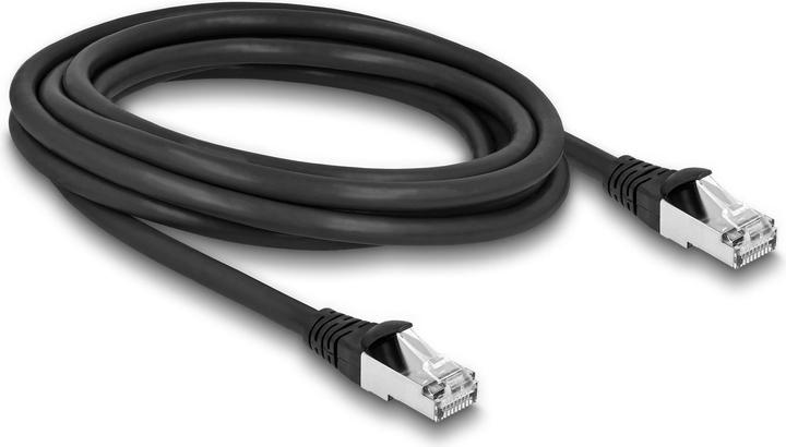 Produktbild Delock RJ45 Netzwerkkabel Cat.6A S/FTP PUR Outdoor 3 m schwarz (S/FTP, CAT6a, 3 m)