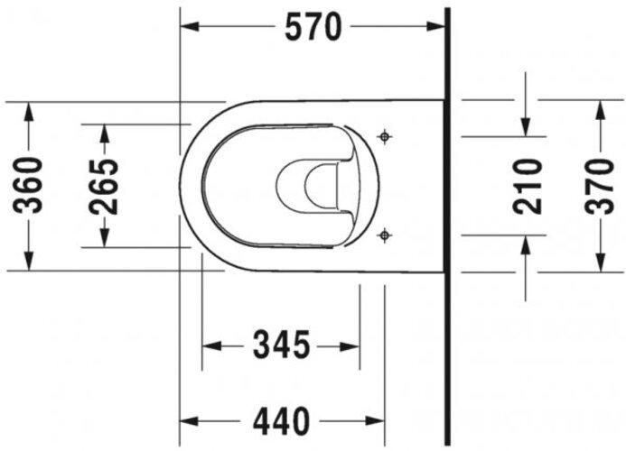 Actual product image Duravit Wall-hung WC ME by Starck low-level WC white without coating without WC seat 2528090000