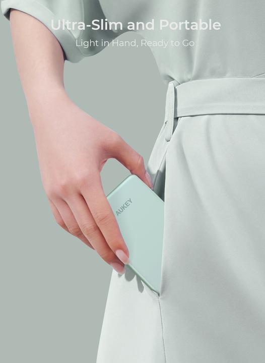Immagine prodotto Aukey MAG FUSION SLIM - Powerbank (5000 mAh, 18 W, 18 Wh)