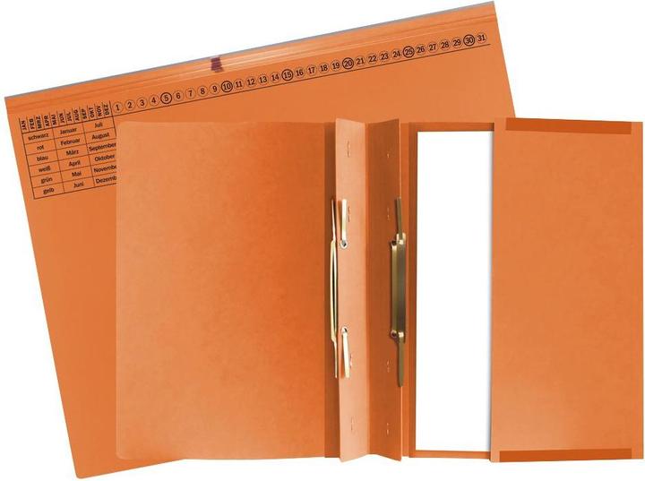 Produktbild Exacompta 25 Hängehefter Exaflex Karton orange 2 x kaufmännische Heftung (25 x)