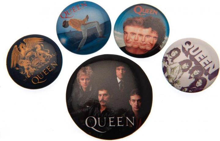 Queen Knöpfe Ansteckerset 5Erpack Metall