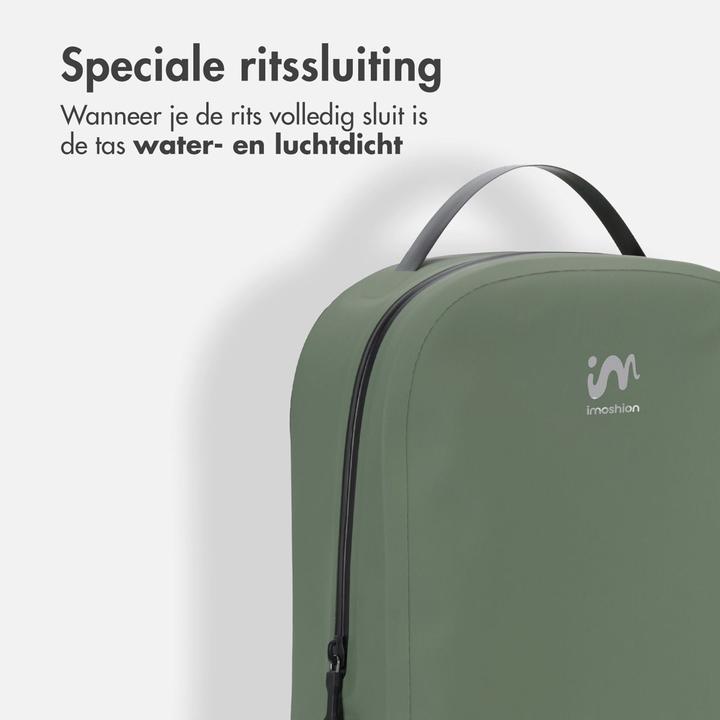 Actual product image iMoshion Air-Tight Waterdichte Rugzak - Medium - 16 L - Waterproof Rugtas - Army Green (16 l)