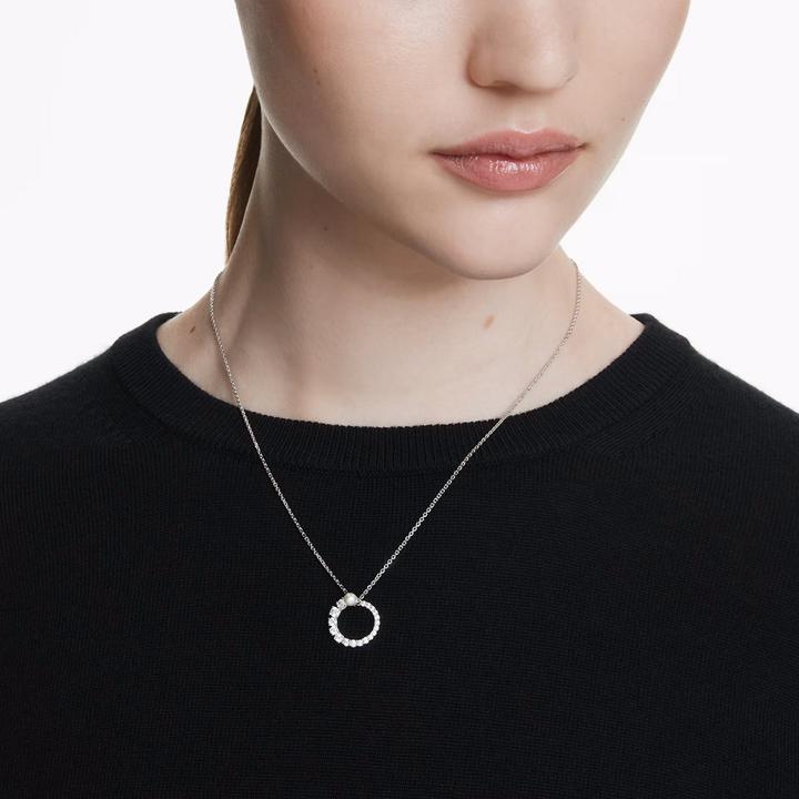 Immagine prodotto Swarovski Matrice collana perle di cristallo taglio rotondo bianco (Metallo Swarovski)