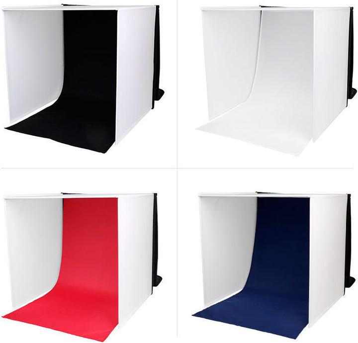Produktbild Caruba Tragbares Fotostudio 50x50x50cm mit Separaten LED Lampen