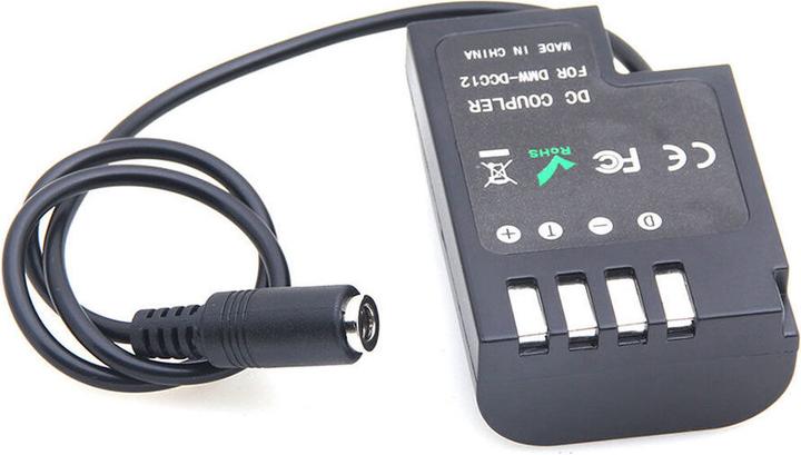 Produktbild Caruba Panasonic DMW DCC12 Volldecodierung Dummy Batterie (gerades Kabel) (Kamera Akku)