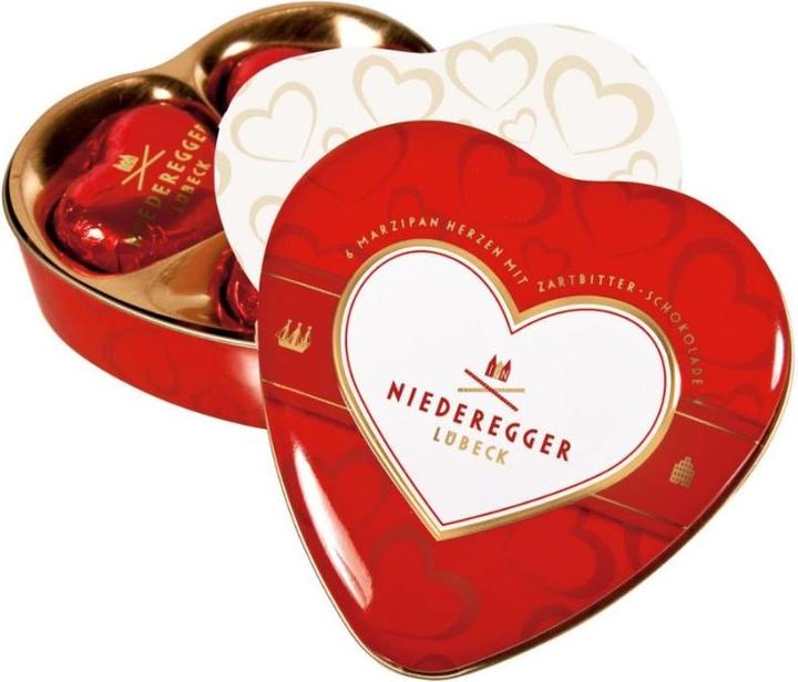 Actual product image Niederegger Lübeck Marzipan Hearts (75g) (127 g)
