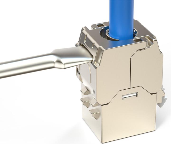 Produktbild Digitus CAT6A Kurz Keystone Jack, geschirmt, werkzeugfreie Montage (Keystone Modul)