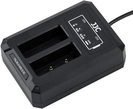 Produktbild JJC Olympus DCH BLS5 USB Dual Battery Charger (voor Olympus BLS 1/BLS 5/BLS 50) (Kamera Akku Ladegerät)